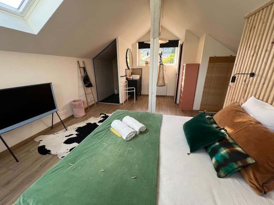 Les Deux Maisons - Little Green - Maison Cosy Proche Pistes Et Lac 热拉梅 外观 照片